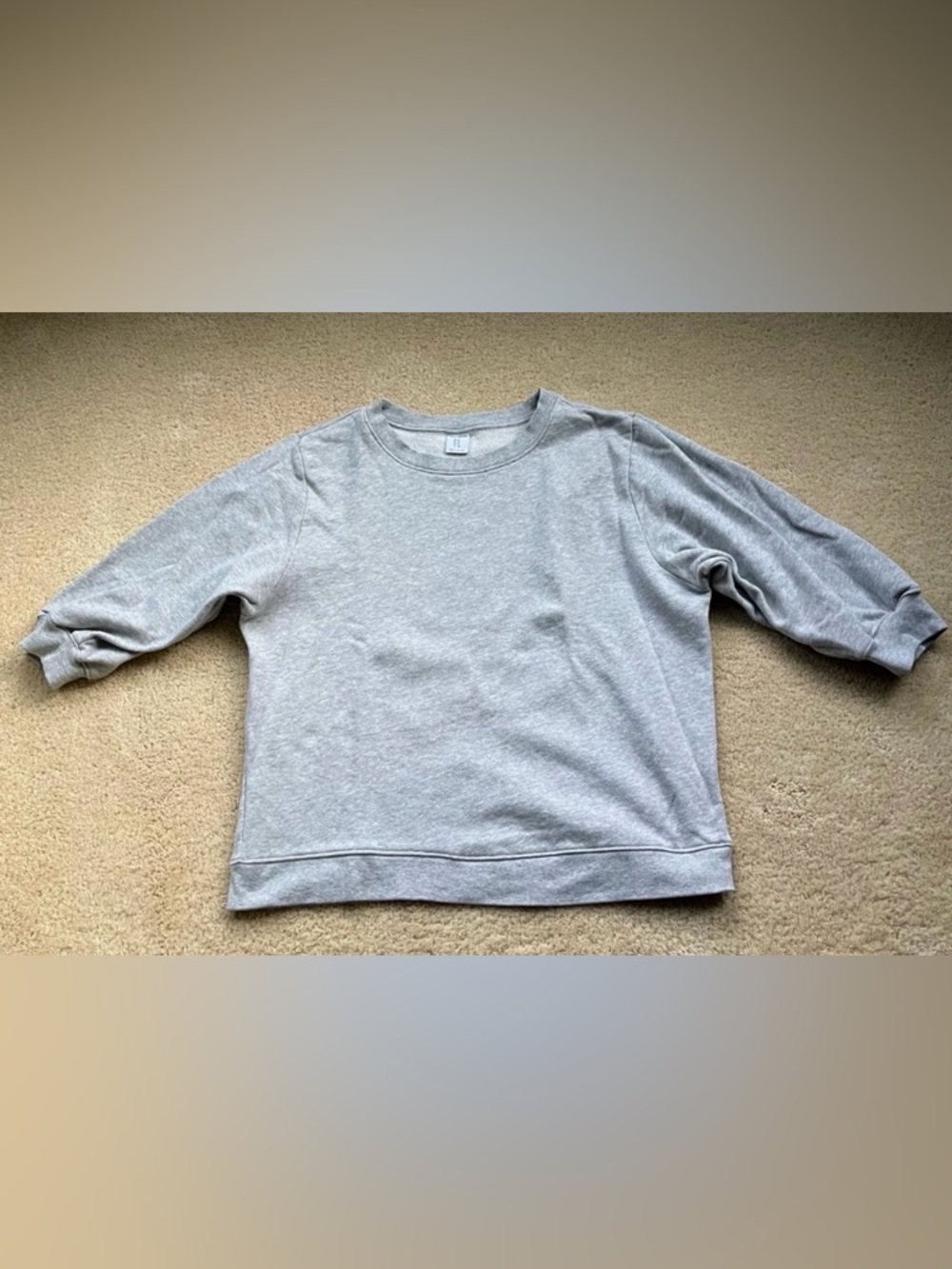 Amazon Essentials Womens Gray French Terry Fleece Crewneck Sweatshirt - XL - EUC